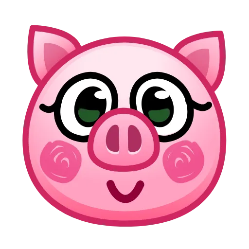 😊 Эмодзи «Pig Emoji - анимированные эмоджи-свинка» для Telegram