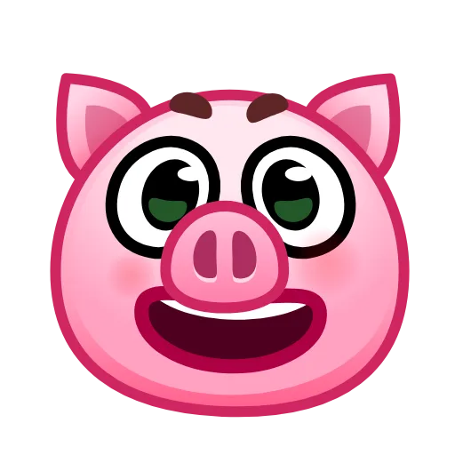 😏 Эмодзи «Pig Emoji - анимированные эмоджи-свинка» для Telegram
