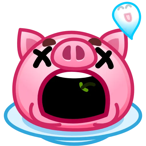 😵 Эмодзи «Pig Emoji - анимированные эмоджи-свинка» для Telegram