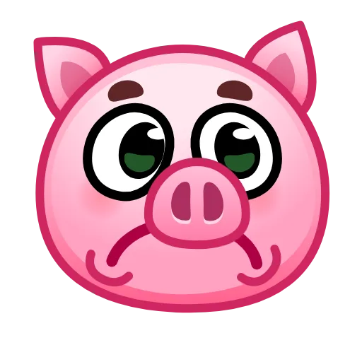 ☹️ Эмодзи «Pig Emoji - анимированные эмоджи-свинка» для Telegram