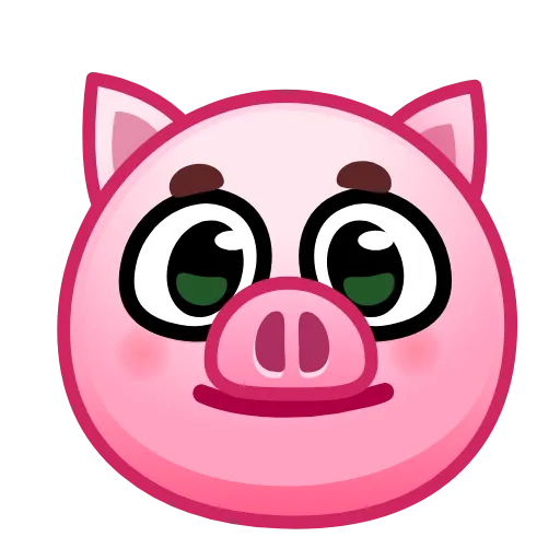 😘 Эмодзи «Pig Emoji - анимированные эмоджи-свинка» для Telegram