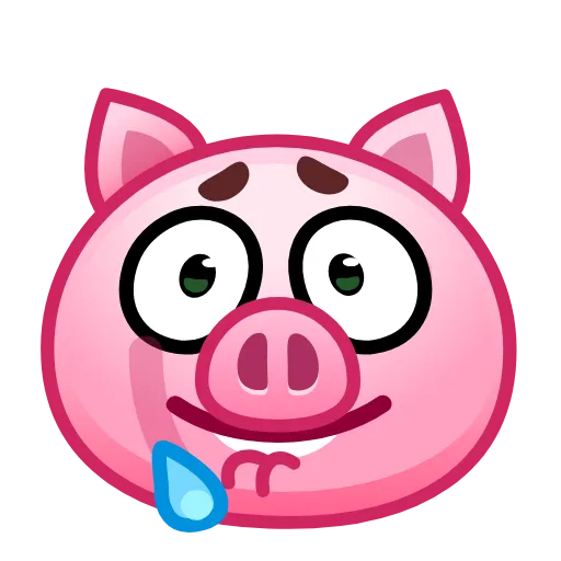🥲 Эмодзи «Pig Emoji - анимированные эмоджи-свинка» для Telegram