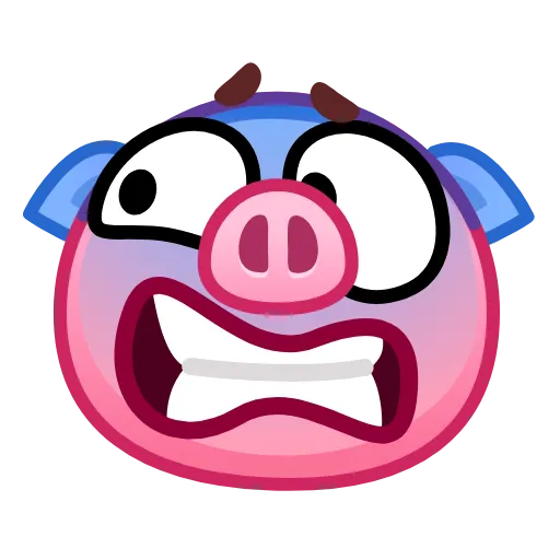 😨 Эмодзи «Pig Emoji - анимированные эмоджи-свинка» для Telegram