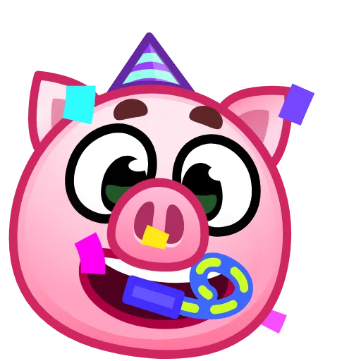 🥳 Эмодзи «Pig Emoji - анимированные эмоджи-свинка» для Telegram