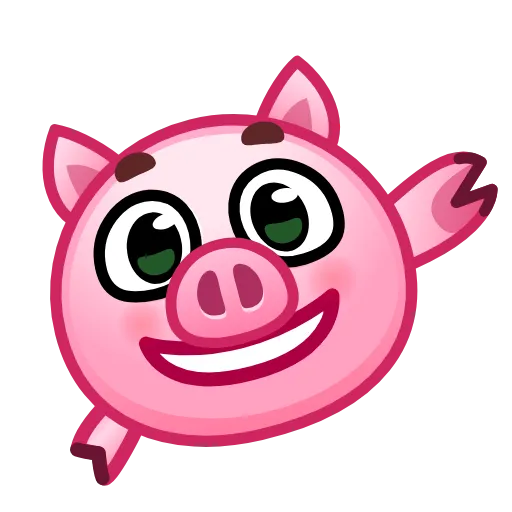👋 Эмодзи «Pig Emoji - анимированные эмоджи-свинка» для Telegram