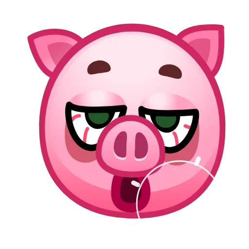 😪 Эмодзи «Pig Emoji - анимированные эмоджи-свинка» для Telegram