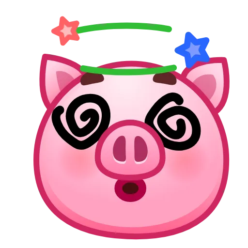 😵‍💫 Эмодзи «Pig Emoji - анимированные эмоджи-свинка» для Telegram