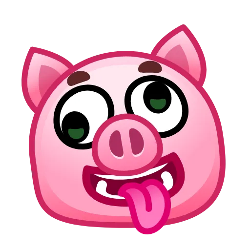 🤪 Эмодзи «Pig Emoji - анимированные эмоджи-свинка» для Telegram