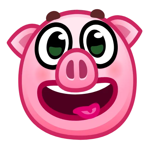 😜 Эмодзи «Pig Emoji - анимированные эмоджи-свинка» для Telegram