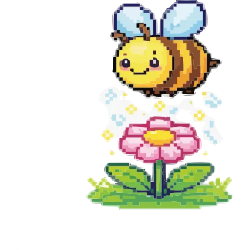 🐝 Эмодзи «Пиксельная весна» для Telegram