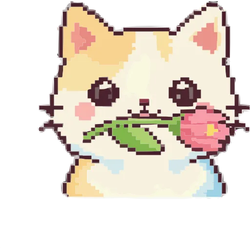 🐱 Эмодзи «Пиксельная весна» для Telegram