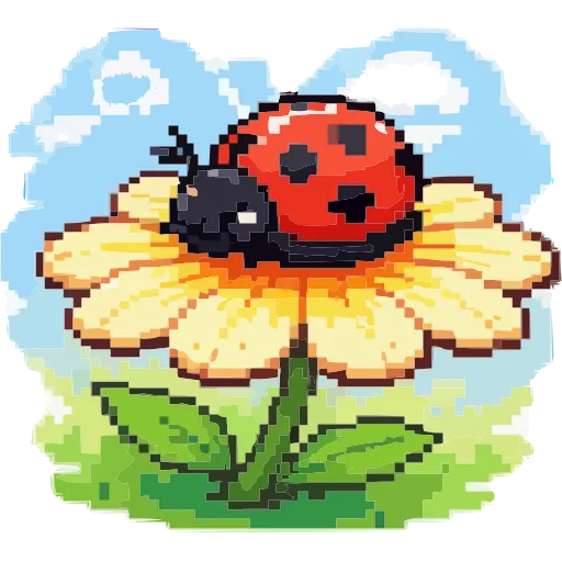 🐞 Эмодзи «Пиксельная весна» для Telegram