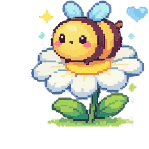 🐝 Эмодзи «Пиксельная весна» для Telegram