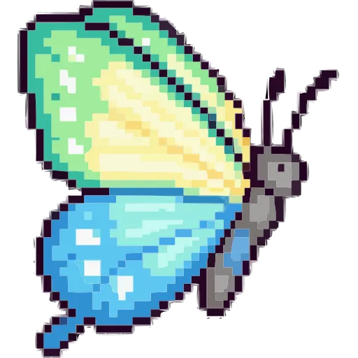 🦋 Эмодзи «Пиксельная весна» для Telegram