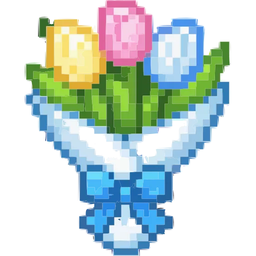💐 Эмодзи «Пиксельная весна» для Telegram