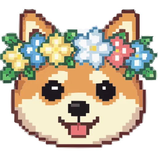 🐶 Эмодзи «Пиксельная весна» для Telegram