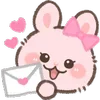 💌 Эмодзи «Pink Bunny» для Telegram