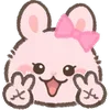 ✌ Эмодзи «Pink Bunny» для Telegram