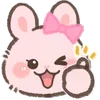 👍 Эмодзи «Pink Bunny» для Telegram