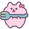 🍴 Эмодзи «Pink Cat - розовый котик» для Telegram