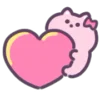 ❤️ Эмодзи «Pink Cat - розовый котик» для Telegram