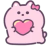 ❤️ Эмодзи «Pink Cat - розовый котик» для Telegram