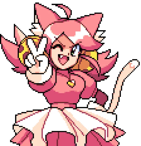 ✌️ Стикер «Deltarune Pink (Cutie Mew Mew)» для Telegram