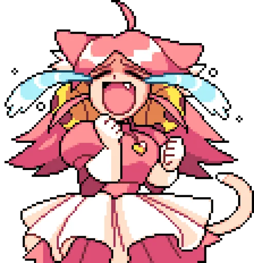 😭 Стикер «Deltarune Pink (Cutie Mew Mew)» для Telegram