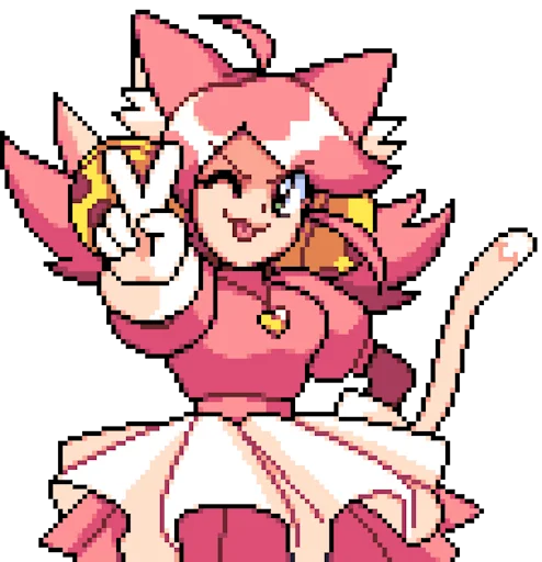 😜 Стикер «Deltarune Pink (Cutie Mew Mew)» для Telegram