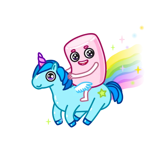 🦄 Стикер «Marshmallow» для Telegram