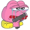 🔫 Эмодзи «🥹 Розовый Пепе (Pink Pepe emoji)» для Telegram