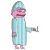 😴 Эмодзи «🥹 Розовый Пепе (Pink Pepe emoji)» для Telegram