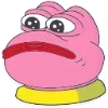 ☹️ Эмодзи «🥹 Розовый Пепе (Pink Pepe emoji)» для Telegram