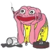 😱 Эмодзи «🥹 Розовый Пепе (Pink Pepe emoji)» для Telegram