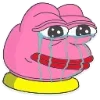 😭 Эмодзи «🥹 Розовый Пепе (Pink Pepe emoji)» для Telegram