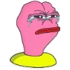 Эмодзи 🥹 Розовый Пепе (Pink Pepe emoji) для Telegram — скачать