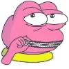 🤐 Эмодзи «🥹 Розовый Пепе (Pink Pepe emoji)» для Telegram
