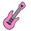 🎸 Эмодзи «Pink Rock Star - розвенькие рок-эмодзи» для Telegram
