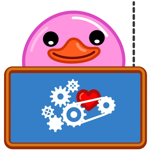 ⚙ Стикер «Pink Duck» для Telegram