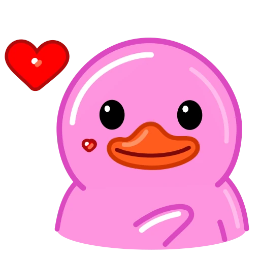😘 Стикер «Pink Duck» для Telegram