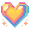 🧡 Эмодзи «🩷 Набор эмоджи к пиксельными сердечками» для Telegram
