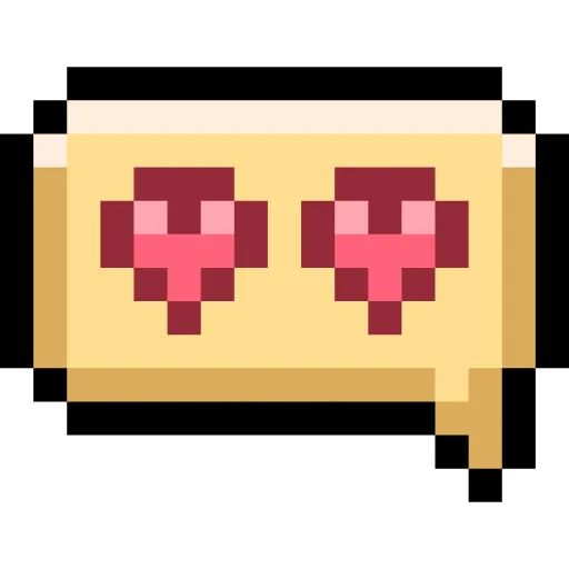 🤩 Эмодзи «Пиксельные сердечки» для Telegram