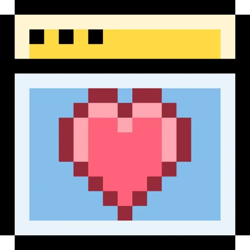 🤩 Эмодзи «Пиксельные сердечки» для Telegram