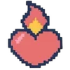 ❤️‍🔥 Эмодзи «❤ Набор эмоджи с пиксельными смайликами» для Telegram
