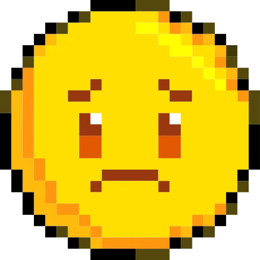 😥 Эмодзи «Pixelated Emoji» для Telegram