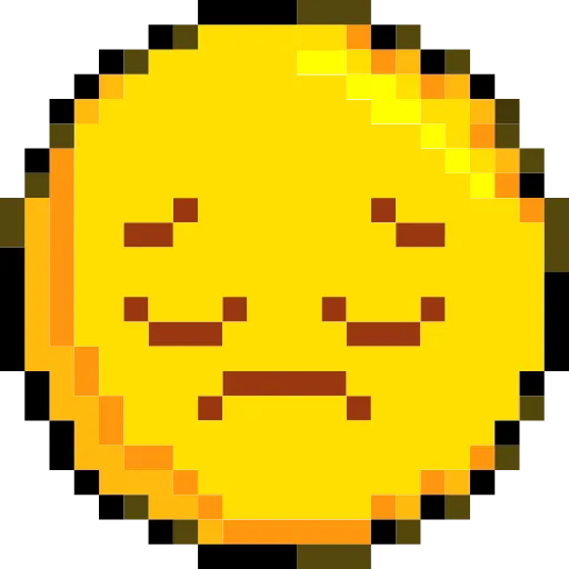 😔 Эмодзи «Pixelated Emoji» для Telegram