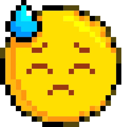😓 Стикер «Pixelated Emoji» для Telegram