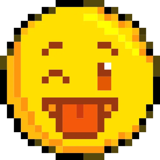😜 Стикер «Pixelated Emoji» для Telegram