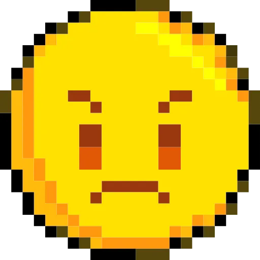 😠 Стикер «Pixelated Emoji» для Telegram