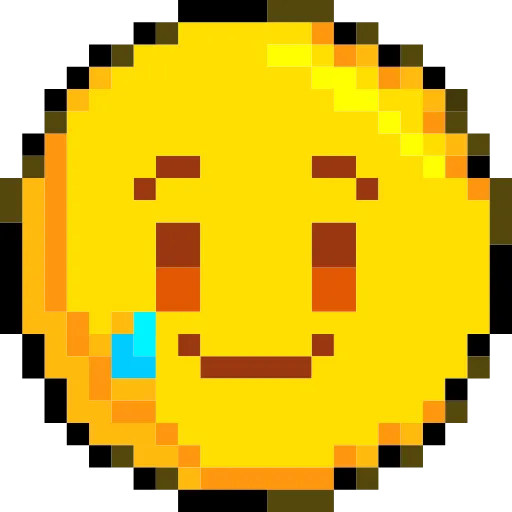 🥲 Стикер «Pixelated Emoji» для Telegram